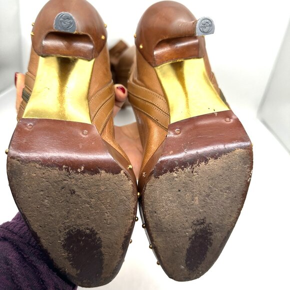 Tom Ford Gucci F/W 2003 Runway Over The Knee Leather Boots Caramel Brown - Picture 15 of 16